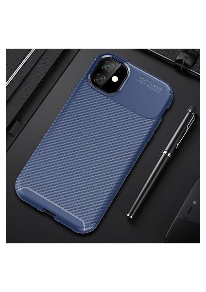 iPhone 11 Kılıf Karekarbon Desenli Şık ve Dayanıklı Torvex Premium Silikon Kapak