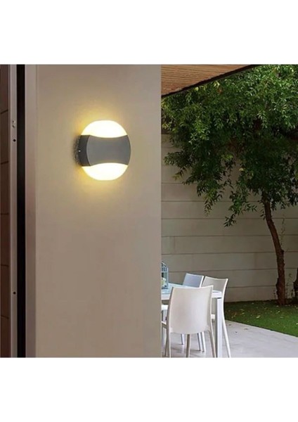 Dış Mekan Dekoratif Aplik 18W Günışığı Siyah, Şık ve Dayanıklı Tasarım