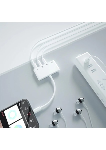 Ally Andriod USB Type C 4in1 Otg Ses Adaptörü Çift Dc 3.5mm JACK-(1903) - YKD1920-1287