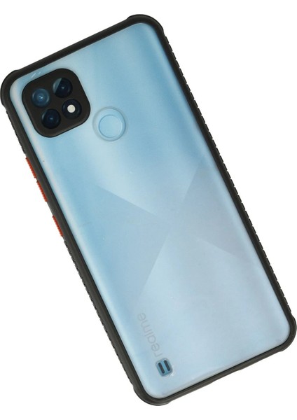 Realme C21 Kılıf Miami Şeffaf Silikon - Siyah - YKD7517-7711