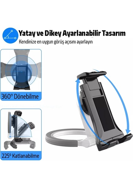 Ally PB-47B Askılı Katlanabilen Çok Işlevli Tablet -Telefon Standı TUTUCU-(190 - YKD9536-5693