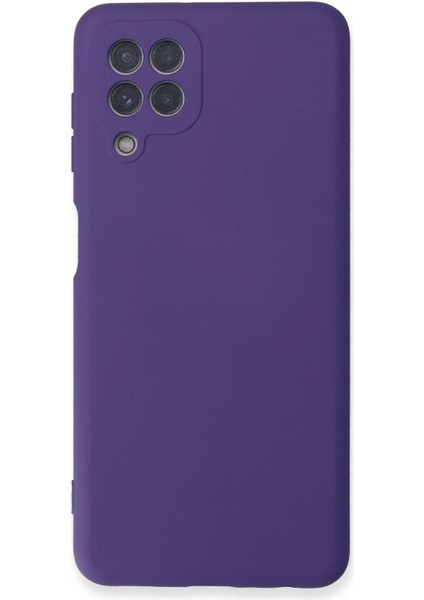 Samsung Galaxy A22 Kılıf Nano Içi Kadife Silikon - Mor - YKD8819-6174