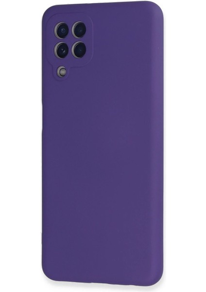 Samsung Galaxy A22 Kılıf Nano Içi Kadife Silikon - Mor - YKD8819-6174