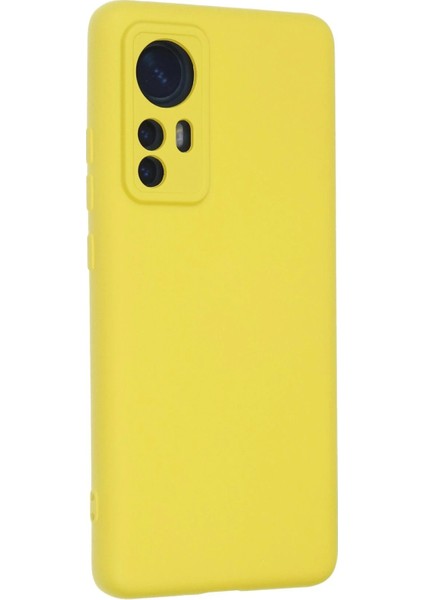 Xiaomi Mi 12 Kılıf Nano Içi Kadife Silikon - Sarı - YKD3888-6734 modelleri