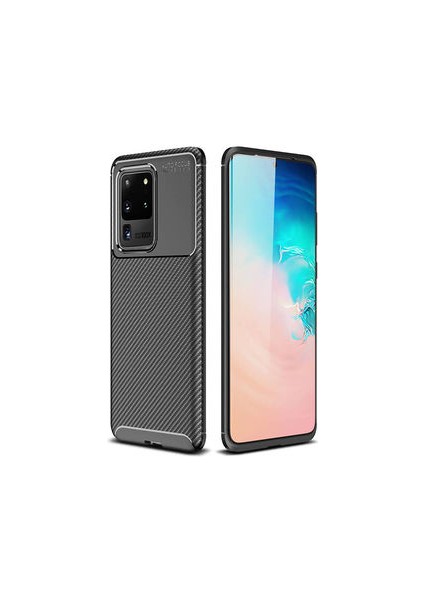 Samsung Galaxy S20 Ultra Kılıf Karekarbon Desenli Şık ve Dayanıklı Torvex Premium Silikon Kapak
