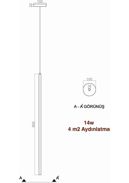 80 cm Siyah Yatak Başı Sarkıt LED Aplik, Şık ve Modern Tasarım indirimleri