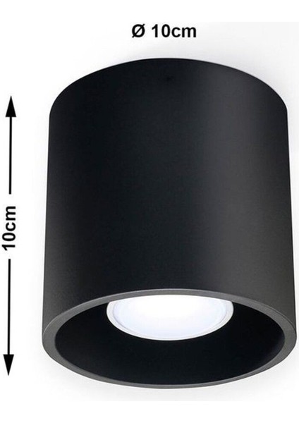 11X10 cm Metal Kasa, 7W Beyaz Işık, GU10 Duylu Sıva Üstü Tavan Armatürü fırsatları