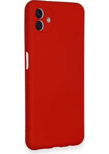 Samsung Galaxy A04 Kılıf Nano Içi Kadife Silikon - Kırmızı - YKD2196-5795