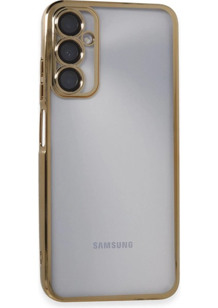 Samsung Galaxy A05S Kılıf Lensli Silikon - Gold - YKD7168-6481