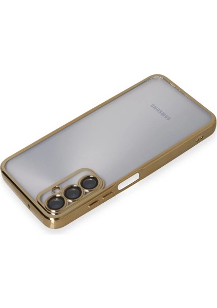Samsung Galaxy A05S Kılıf Lensli Silikon - Gold - YKD7168-6481