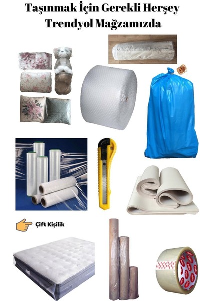 Ikili Set 100 Adet 60X40 Ambala Kağıdı + 2 Adet 45X40 Koli Bandı Tabak Bardak Eşya Paketleme Kağıdı
