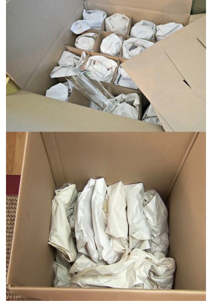Ikili Set 100 Adet 60X40 Ambala Kağıdı + 2 Adet 45X40 Koli Bandı Tabak Bardak Eşya Paketleme Kağıdı