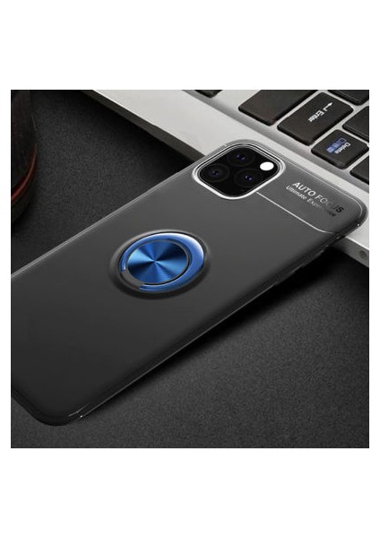 iPhone 11 Pro Ultra Koruma Sağlayan Stand Özellikli Ringguard Yüzüklü Silikon Kılıf