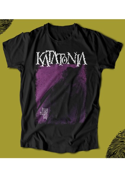 ' Katatonia - Brave Murder Day' Baskılı 'regular-Fit' Unisex Tişört