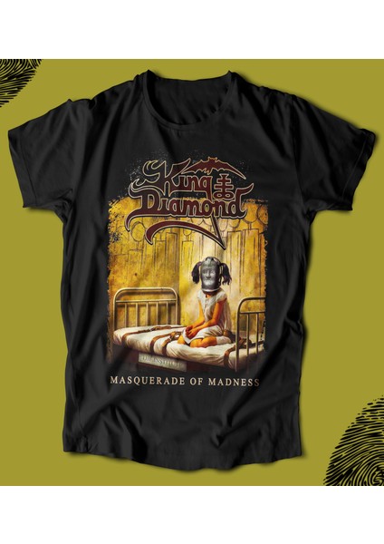 'king Diamond - Masquerade Of Madness‘ Baskılı 'regular-Fit' Unisex Tişört