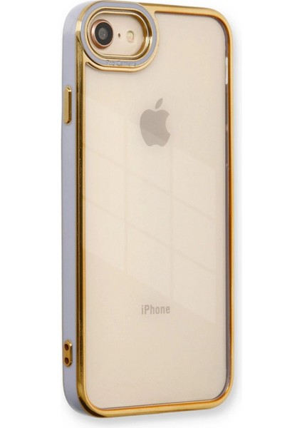 iPhone 7 Kılıf Liva Lens Silikon - Lila - YKD7109-5692