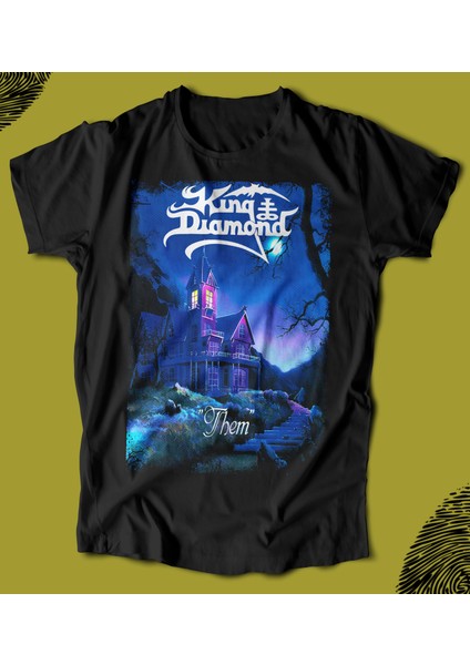'king Diamond - Them' Baskılı 'regular-Fit' Unisex Tişört