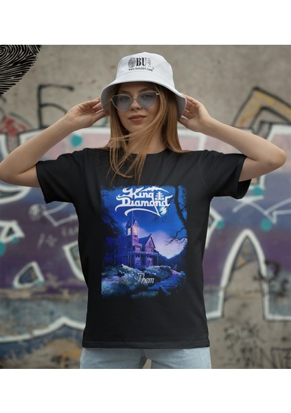 'king Diamond - Them' Baskılı 'regular-Fit' Unisex Tişört