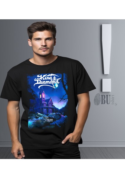 'king Diamond - Them' Baskılı 'regular-Fit' Unisex Tişört