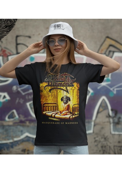 'king Diamond - Masquerade Of Madness‘ Baskılı 'regular-Fit' Unisex Tişört