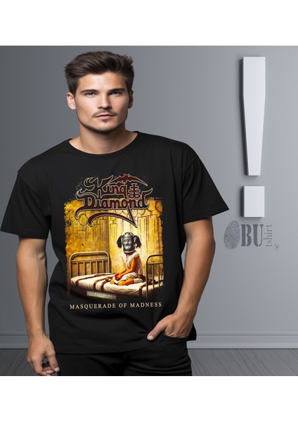 'king Diamond - Masquerade Of Madness‘ Baskılı 'regular-Fit' Unisex Tişört