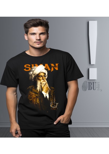 ' Osmanlı Serisi - Mimar Sinan' Baskılı 'regular-Fit' Unisex Tişört