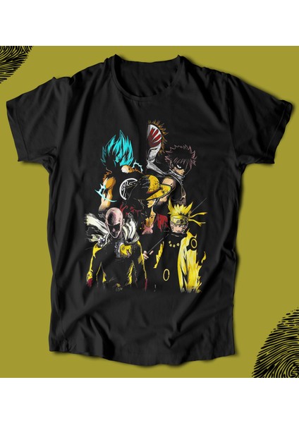'naruto - All Stars‘ Baskılı 'regular-Fit' Unisex Tişört