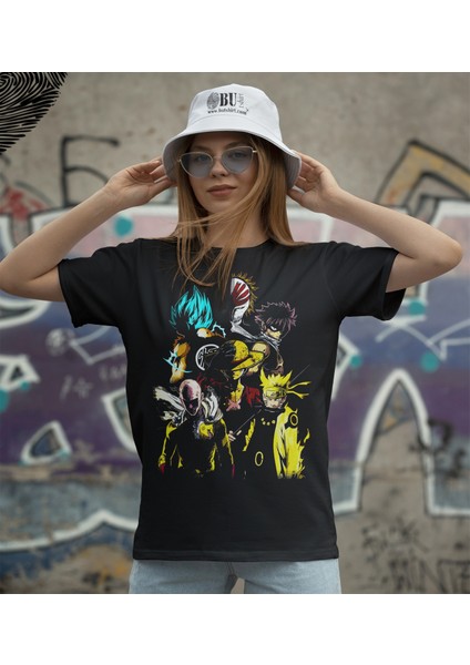 'naruto - All Stars‘ Baskılı 'regular-Fit' Unisex Tişört