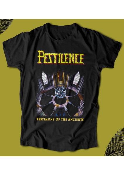 'pestilence - Testimony Of The Ancients‘ Baskılı 'regular-Fit' Unisex Tişört