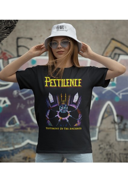 'pestilence - Testimony Of The Ancients‘ Baskılı 'regular-Fit' Unisex Tişört