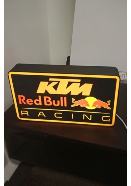 Beyaz Red Bull Ktm Racing Dekoratif Gece Lambası, Şık ve Enerji Dolu Aydınlatma Seçeneği fiyatları