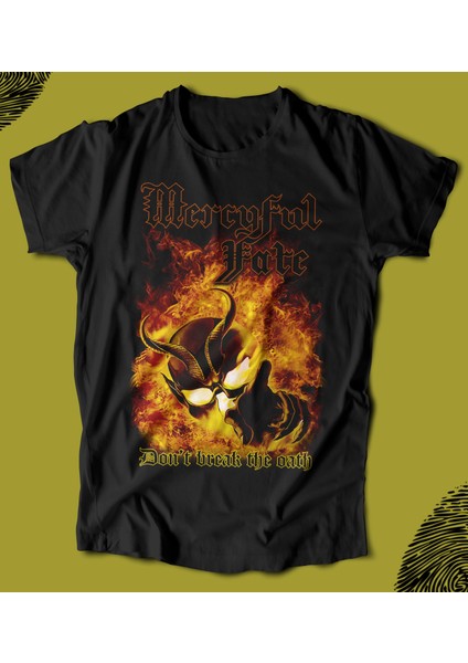 'king Diamond - Mercyful Fate - Dont Break The Oath' Baskılı 'regular-Fit' Unisex Tişört