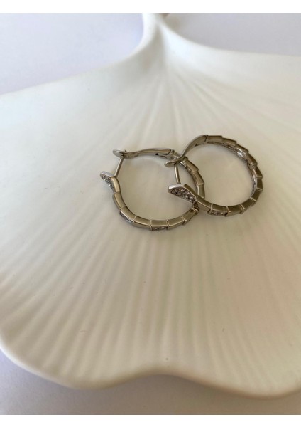 Xuping Orta Boy Taşlı Silver Halka Küpe fırsatları