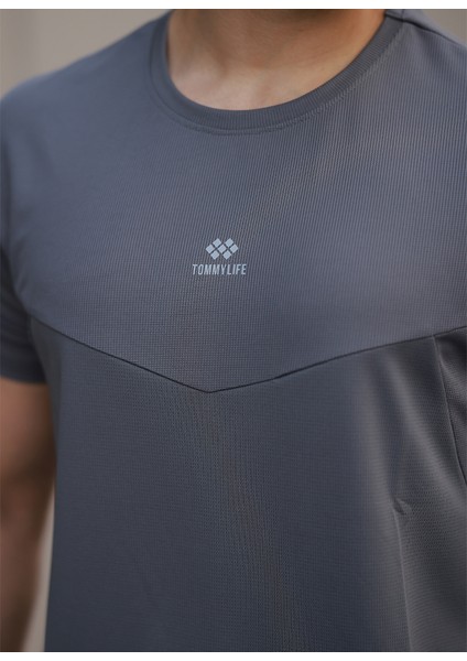 Füme Nefes Alan Dokulu Ince Esnek Regular Performans T-Shirt 88391 modelleri