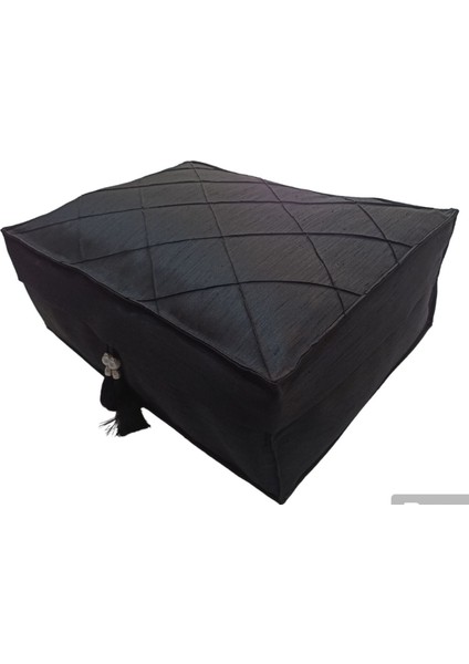 Nervürlü, Iç Kapitoneli, Şık Bohçalık Hurç, 45 Cm, Siyah Renk. modelleri