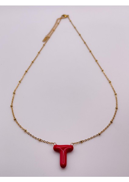 Çelik Kolye T Harfli Kolye Renkli Balon Harf Kolye fırsatları