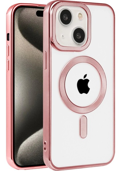 iPhone 15 Kılıf Kronos Magsafe Kapak - Rose Gold - YKD1369-1327