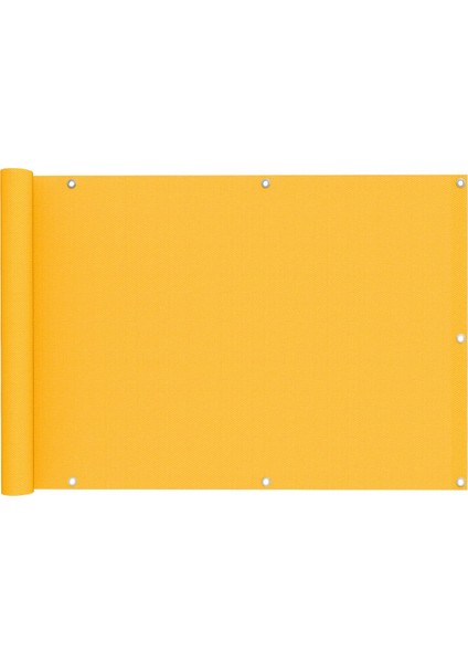 8 M x 80 cm Sarı Polyester Balkon Demiri Brandası, Su Geçirmez, 650G