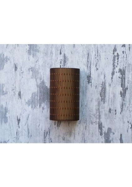 Kahverengi 3D Yansıtıcı Çift Yönlü Ahşap Salon Duvar Aplikası fiyatları