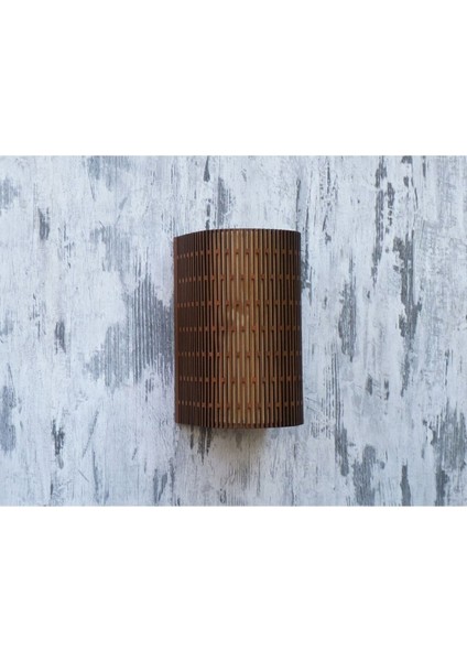 Kahverengi 3D Yansıtıcı Çift Yönlü Ahşap Salon Duvar Aplikası modelleri