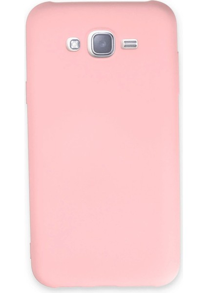 Samsung Galaxy J7 Kılıf Nano Içi Kadife Silikon - Pudra - YKD4493-4410