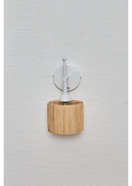 El Yapımı Yuvarlak Beyaz Kablosuz LED Aplik