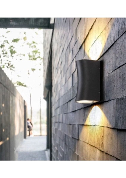 Dış Mekan Güçlü 6W Günışığı Aplikası, Siyah, Parlak ve Şık Tasarım fırsatları