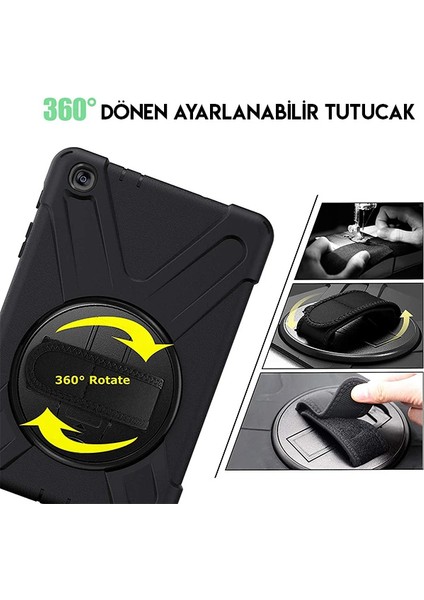 Ally Galaxy Tab P200-P205 3 Katmanlı Standlı Zırh KILIF-SHOCKPROOF-(1903) - YKD2312-8192