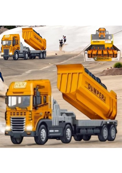 Işıklı Müzikli 1:24 Tır ve Dorse Seti, Renkli ve Eğlenceli Çocuk Oyuncağı