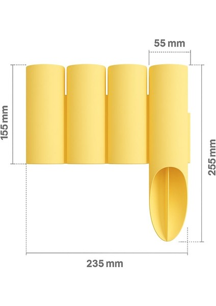 Bahçeshop Star Gardentools Sarı Çim Bordürü 2.3 Metre Çim Ayırıcı Sarı fırsatları