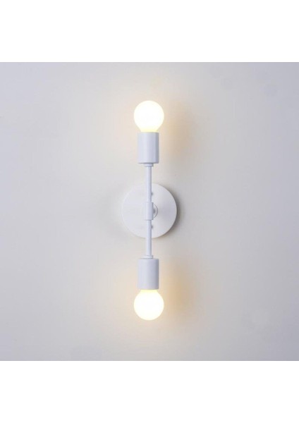 Modern ve Vintage Tarzda Beyaz 2XE27 Metal Duvar Aydınlatması fiyatları