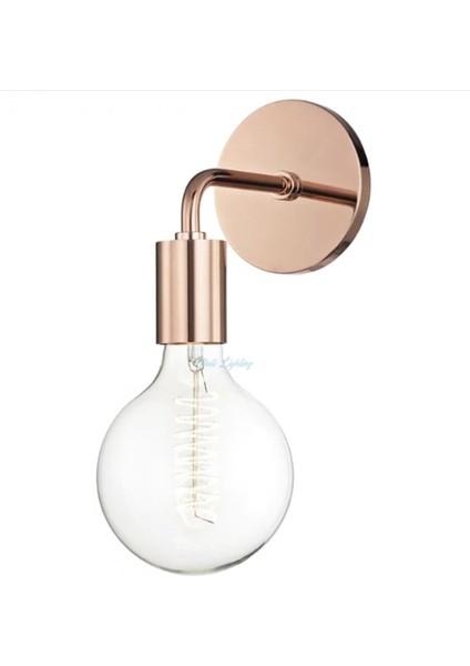 Bakır L Aplik, Metalik Aplik, Modern Aplik, Dekoratif Aplik, Şık Aplik, Zarif Aplik