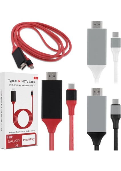 USB 3.1 Type-C Hdtv Hdmı 4K 30hz UHD Kablo 2M-(1903) - YKD2076-3109
