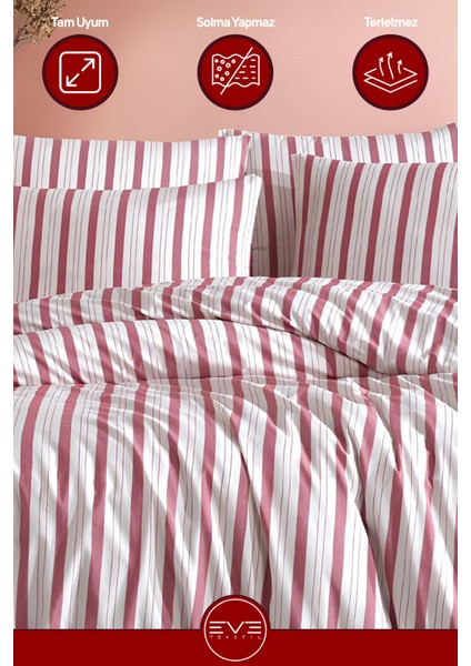Saten Çizgili Çift Kişilik Lüks Nevresim Takımı Set 200X200 cm modelleri